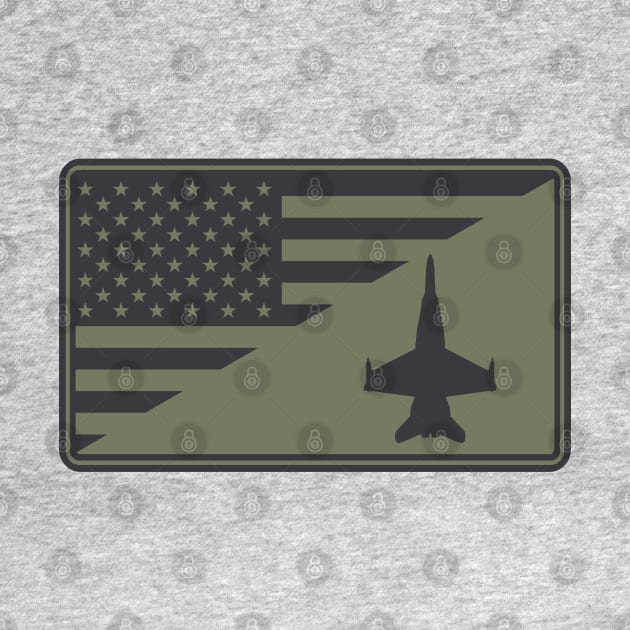 F/A-18 Hornet US Flag Patch (subdued) by TCP